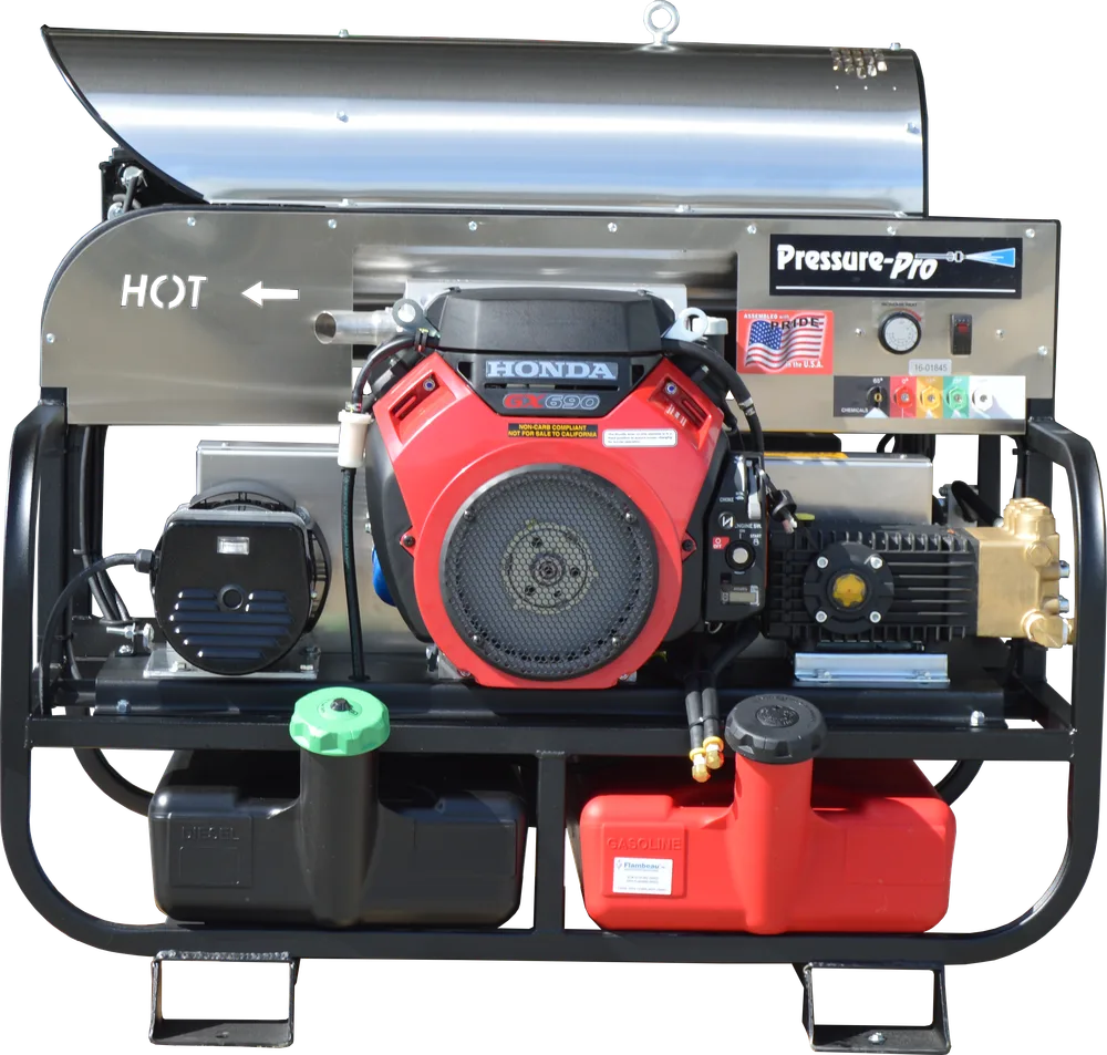 8115PRO-30HG Pro Super Skid Hot Water Pressure Washer, 8 GPM at 3000 PSI