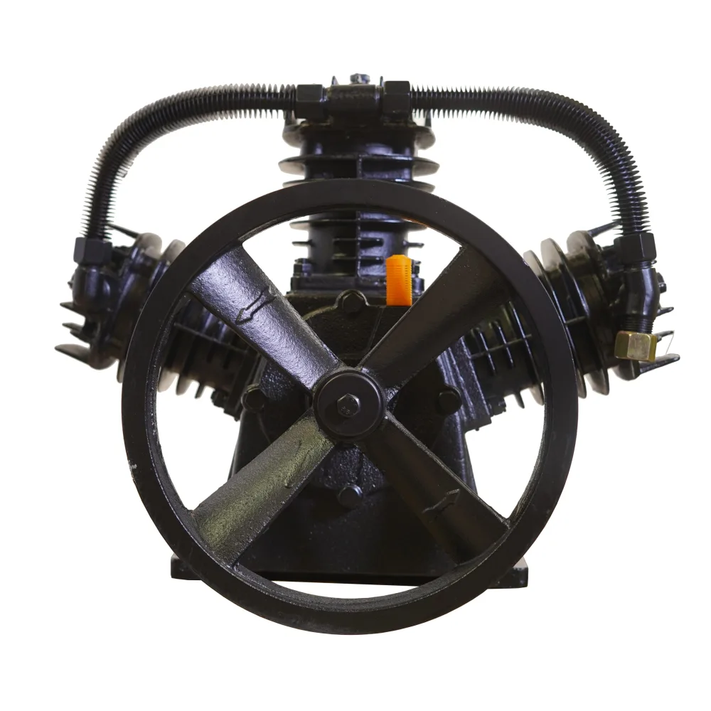 5hp 18CFM Displacement Single Stage Reciprocating Splash Lube Bare Pump w/Flywheel, view 2