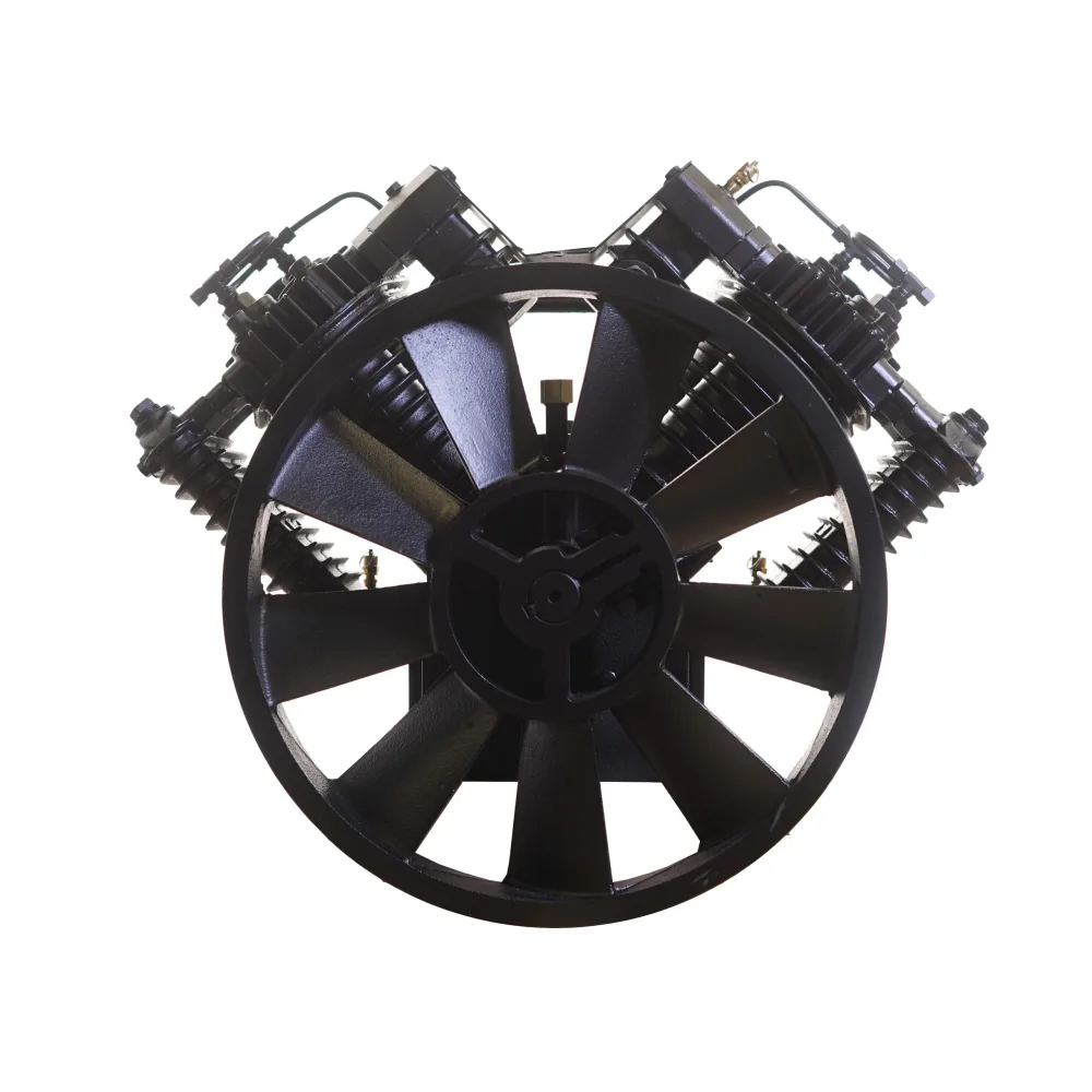 10HP 43CFM Displacement 2 Stage Reciprocating Pressure Lubricated Bare Pump w/Flywheel, view 6