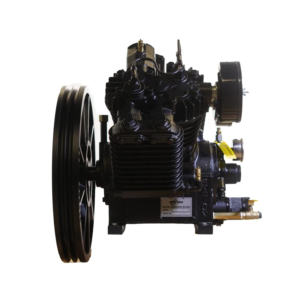 10HP 43CFM Displacement 2 Stage Reciprocating Pressure Lubricated Bare Pump w/Flywheel, view 7