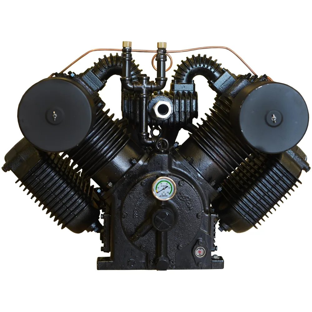 25HP 98CFM Displacement 2 Stage Pump Pressure Lubricated Reciprocating Bare Pump ww/Flywheel