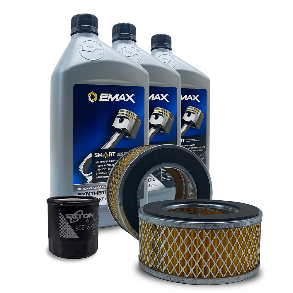 5YR Extended Warranty Filter Maintenance kits for 15hp - 20hp Piston Compressors, includes (2) FILTER058 (3) OILEXPIS102Q (1) FILTER125 Oil Filter