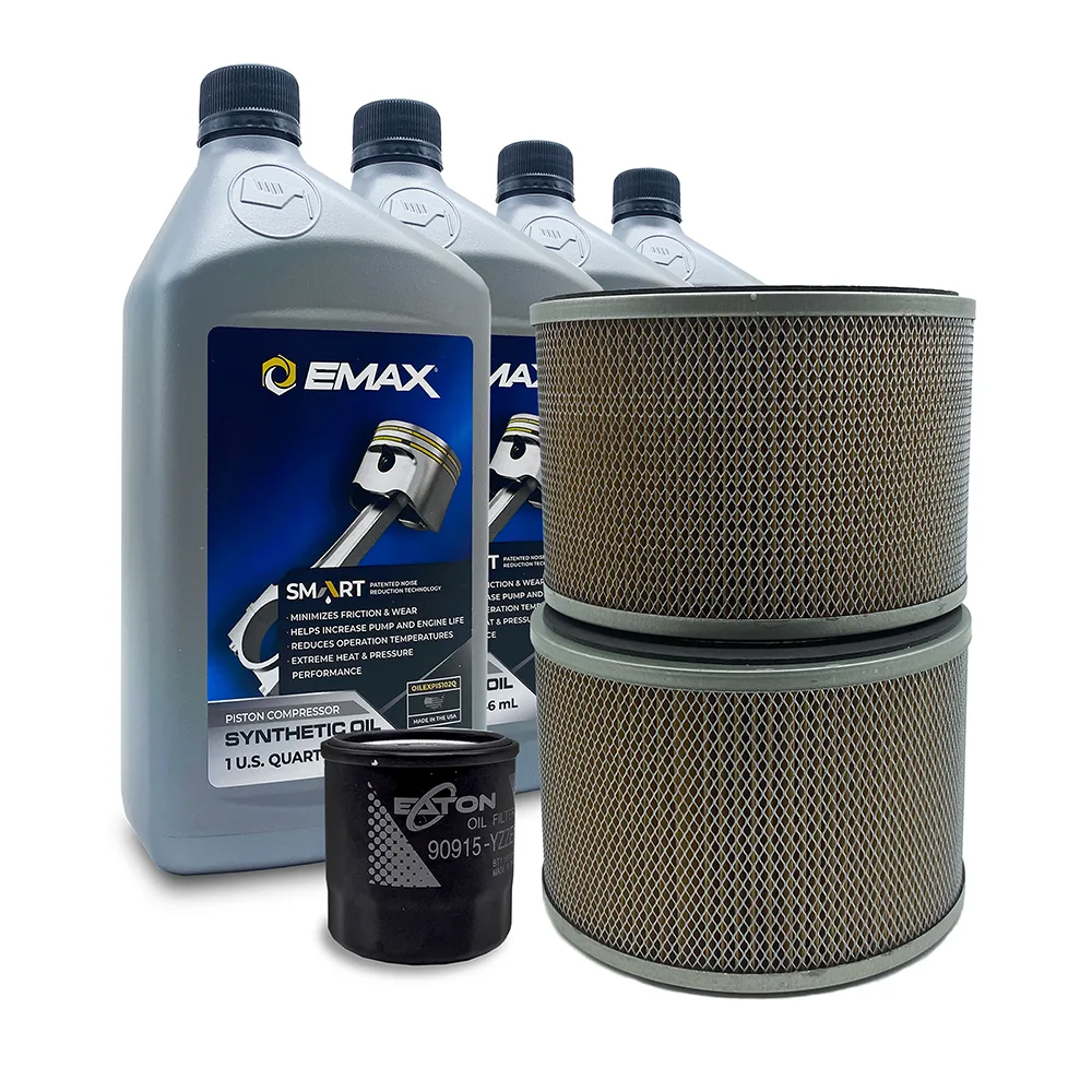 5YR Extended Warranty Filter Maintenance kits for 25hp Piston Compressors, includes (2) FILTER092 (4) OILEXPIS102Q (1) FILTER125 Oil Filter