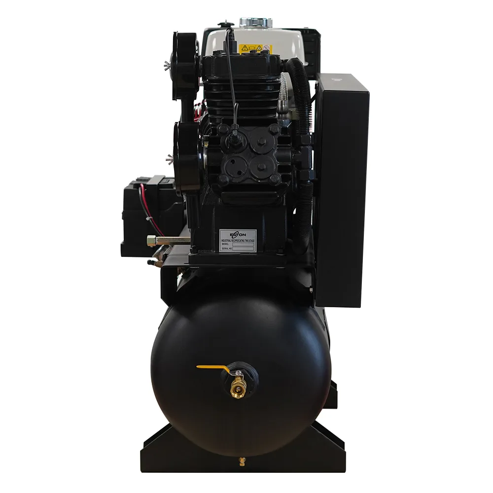 Honda Gas Driven w/Elec. Start 13HP 3Cyl 33CFM 30 gal.Truck Mount Stationary Air Compressor, view 3