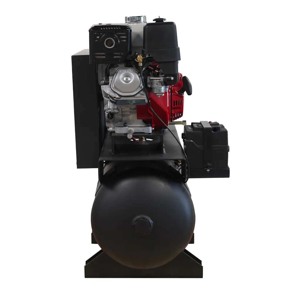 Honda Gas Driven w/Elec. Start 13HP 3Cyl 33CFM 30 gal.Truck Mount Stationary Air Compressor, view 4