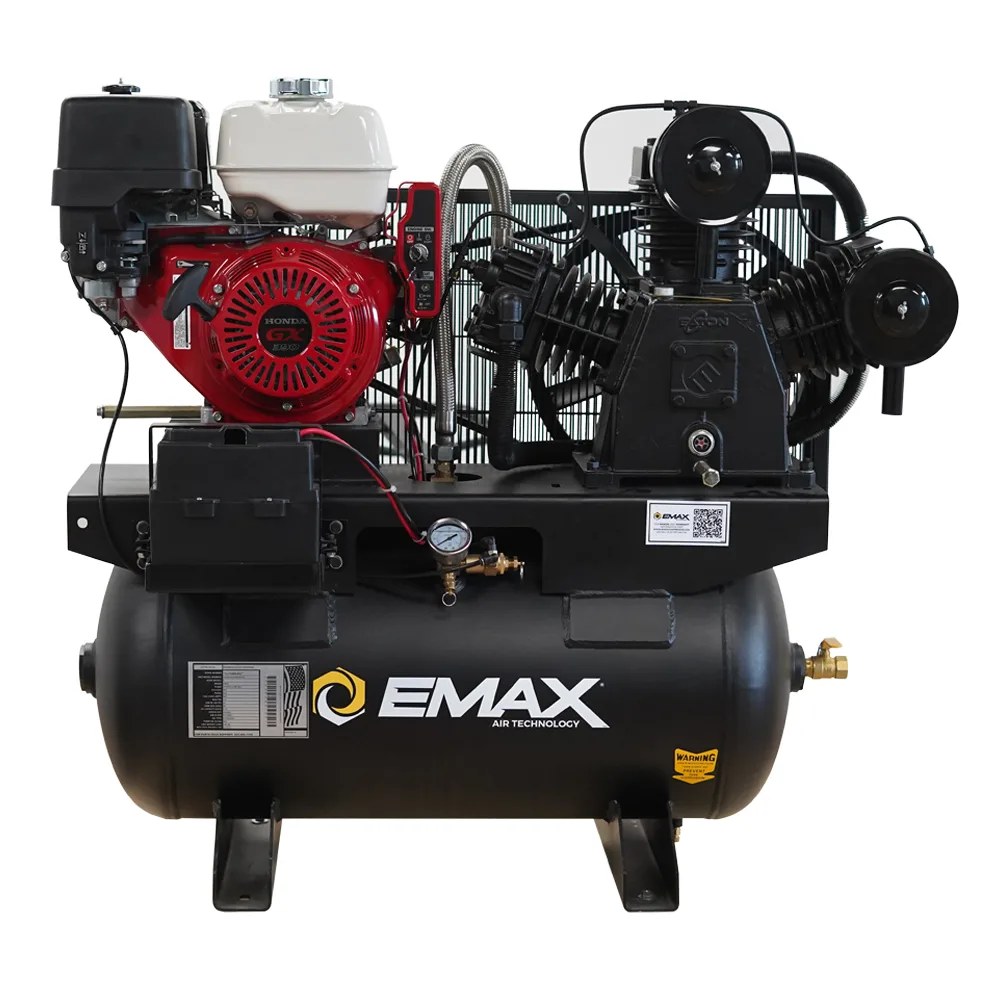 Honda Gas Driven w/Elec. Start 13HP 3Cyl 33CFM 30 gal.Truck Mount Stationary Air Compressor