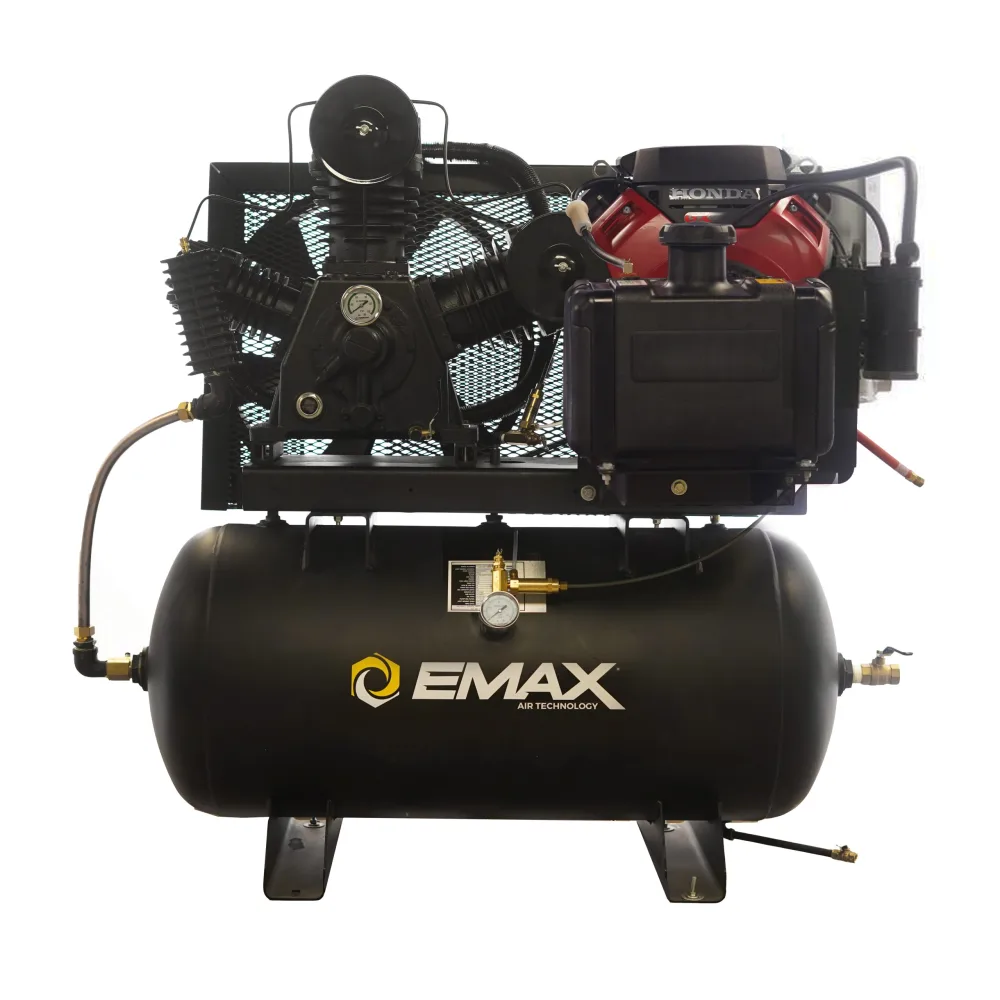 Honda Gas Driven w/Elec. Start 24HP 3Cyl 57CFM 60 gal.Truck Mount Stationary Air Compressor - 5 Gallon Gas Tank Included, view 7