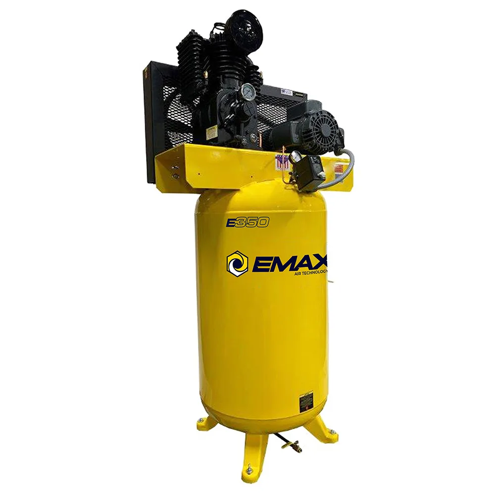 5HP 80-Gal Industrial Air Compressor, 19 CFM @ 100 PSI, Inline Two-Stage, Pressure-Lubricated Pump, Isolator Pads, view 4