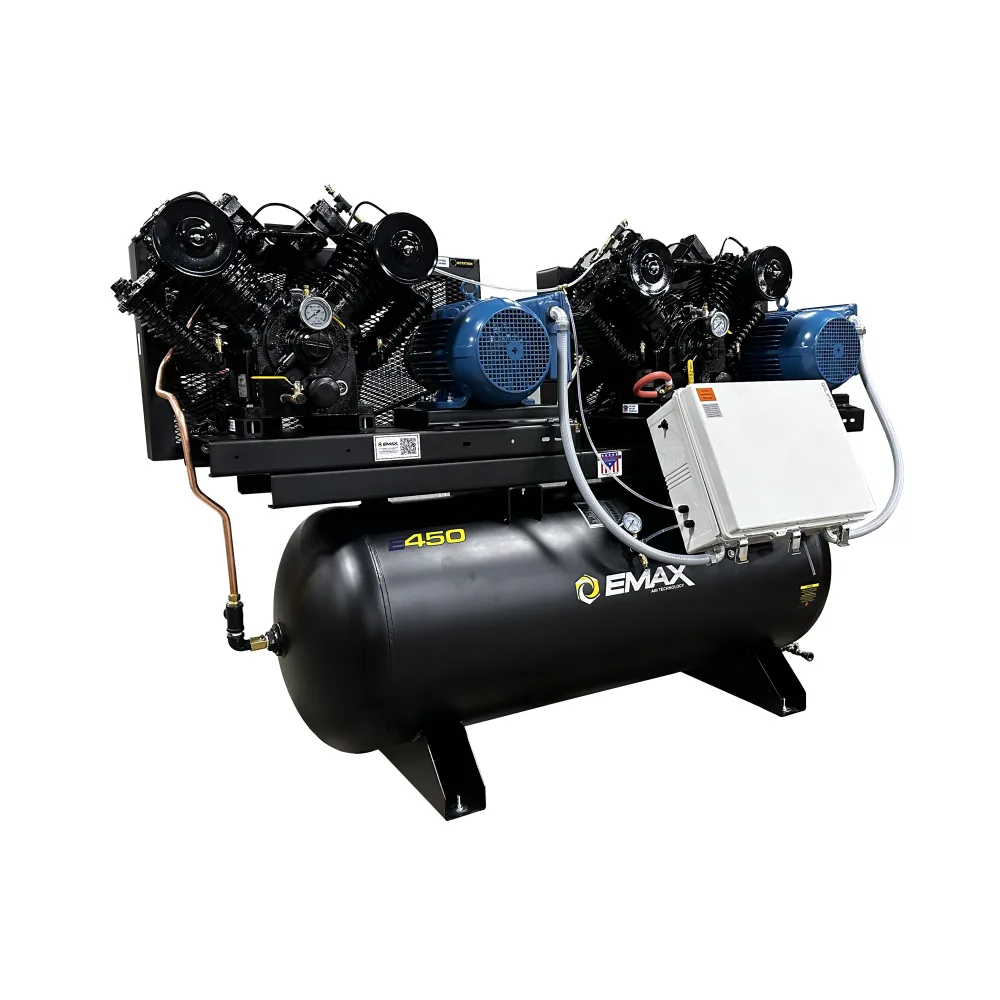 NEMA4 Compliant Weather-Resistant Duplex 15HP Air Compressor, 62 CFM, 230V 1-Phase, 120-Gal Horizontal Tank with Alternating Switch, view 5