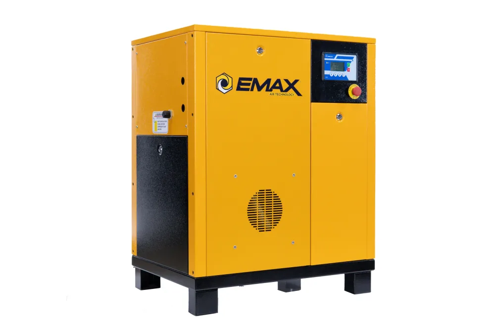 7.5HP 3 Phase Variable Speed Rotary Screw Air Compressor - 29 CFM Industrial Air Compressor, 208V, Energy Efficient, 100,000-Hour Airend Life, Cabinet Only