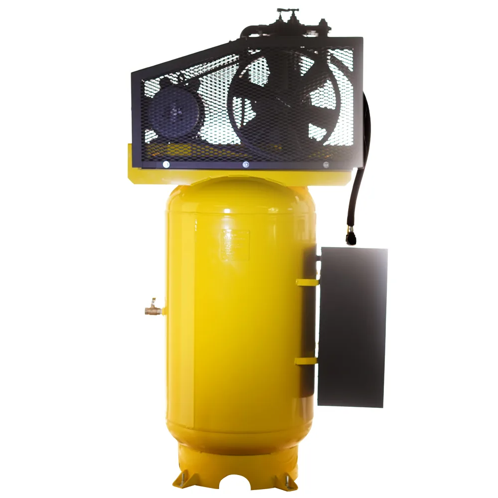 Silent Air™ 5HP 80-Gal Industrial Air Compressor, 19 CFM @ 100 PSI, Inline Two-Stage, Pressure-Lubricated Pump, Isolator Pads, view 4