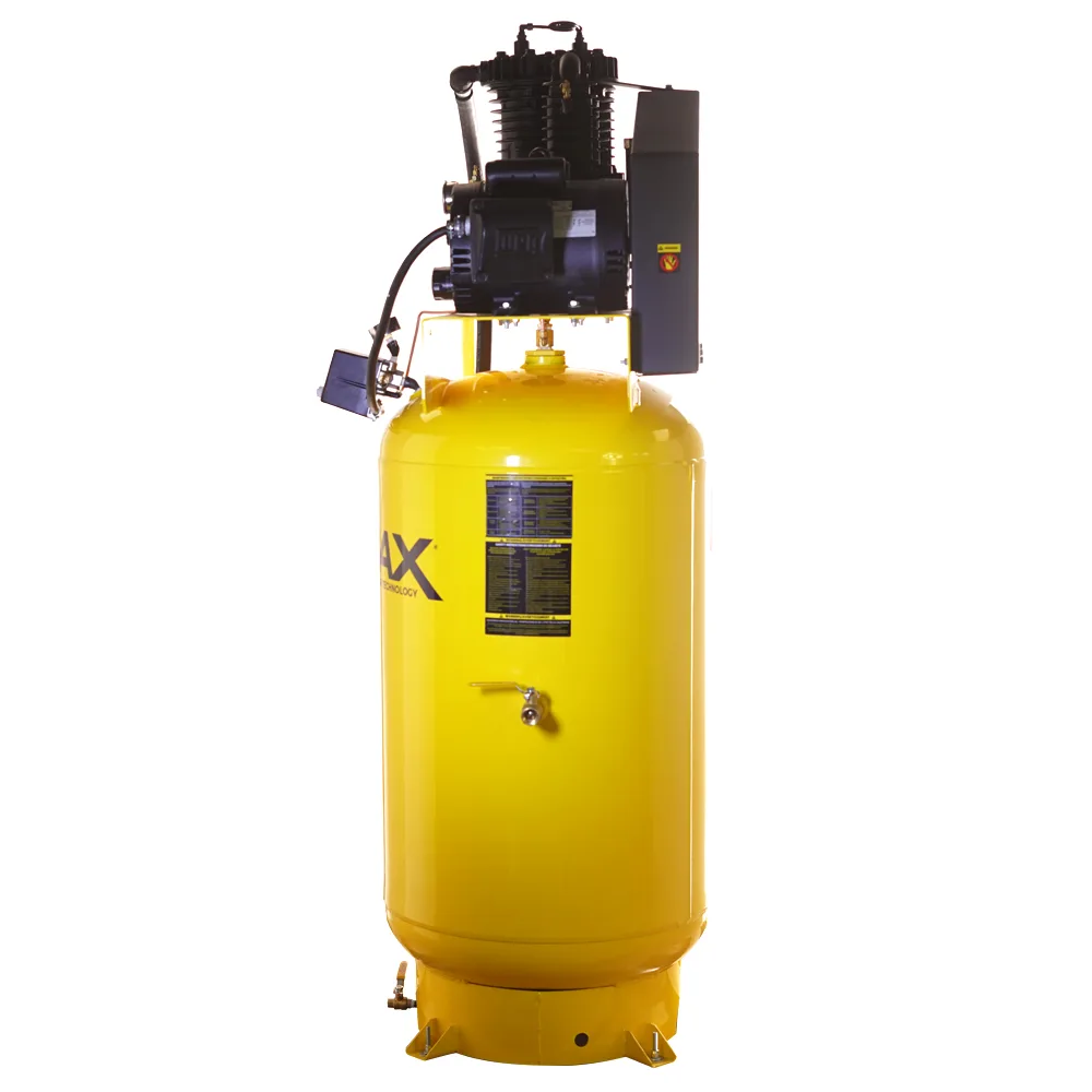 Silent Air™ 5HP 80-Gal Industrial Air Compressor, 19 CFM @ 100 PSI, Inline Two-Stage, Pressure-Lubricated Pump, Isolator Pads, view 5