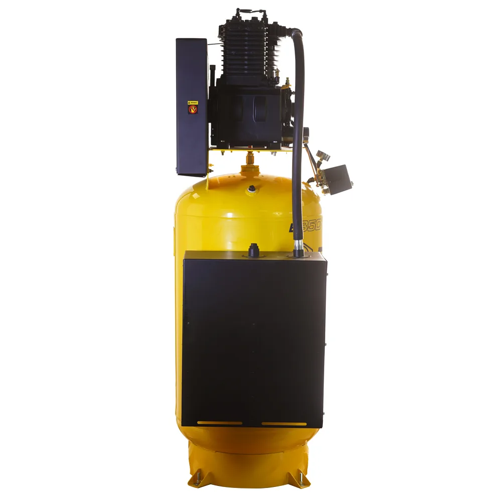 Silent Air™ 5HP 80-Gal Industrial Air Compressor, 19 CFM @ 100 PSI, Inline Two-Stage, Pressure-Lubricated Pump, Isolator Pads, view 6