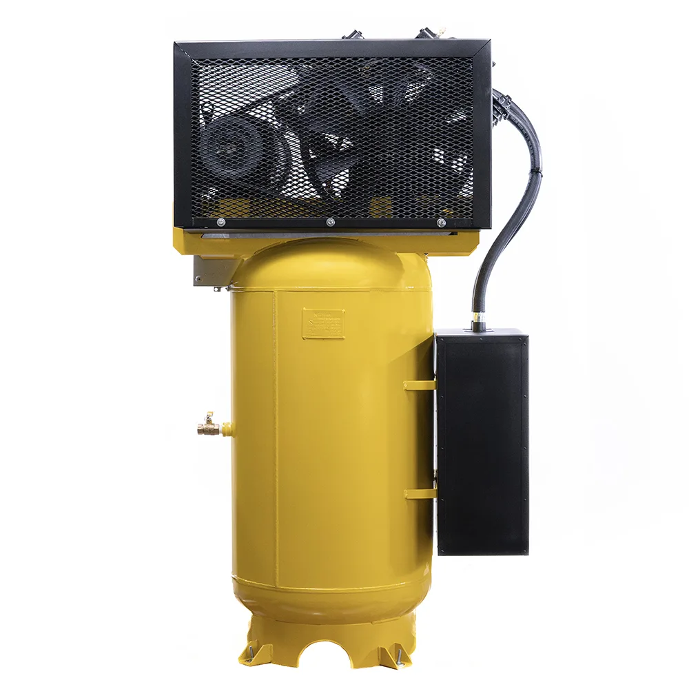 Silent Air™ 10HP 80-Gal Industrial Air Compressor, 38 CFM @ 100 PSI, 4-Cylinder Two-Stage, Pressure-Lubricated Pump, Isolator Pads, view 5