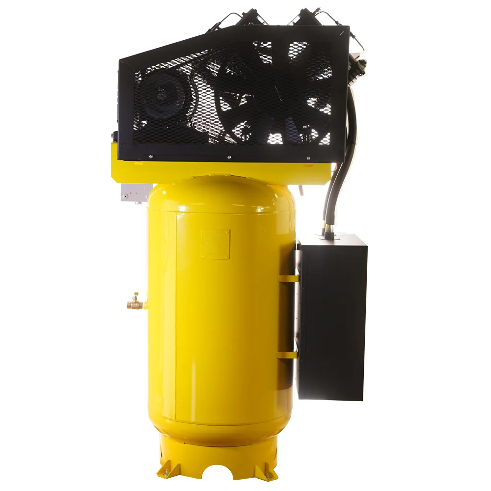 Silent Air Industrial Plus 7.5HP 31CFM 1- Phase 2-Stage 80 Gal. Vertical Stationary Electric Air Compressor-W/ Pressure Lube Pump , Isolator Pads, Belt Tensioner, Continuous Run, Auto Drain, view 5