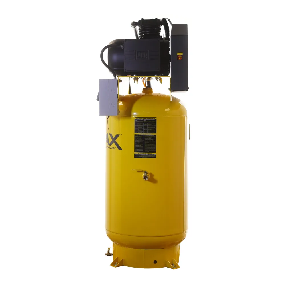 Silent Air Industrial 7.5HP 3CYL MAX FLOW 2-Stage 1Ph 35.2CFM 80 Ga. Air Compressor, Splash Lubricated, w/isolator pads, view 5
