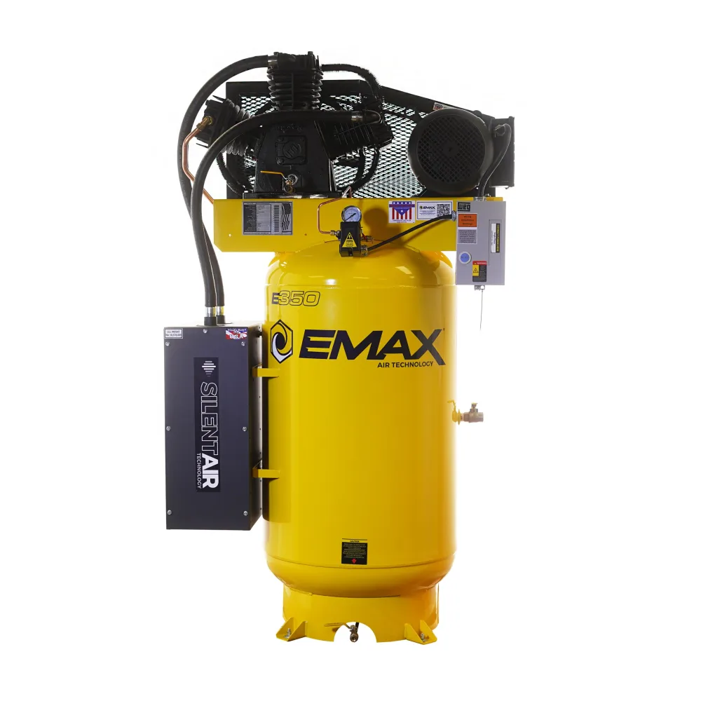Silent Air Industrial 7.5HP 3CYL MAX FLOW 2-Stage 1Ph 35.2CFM 80 Ga. Air Compressor, Splash Lubricated, w/isolator pads, view 7